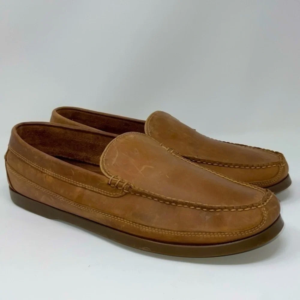 L.L. Bean Men’s Casco Bay Boat Mocs, Venetian Brown Size 14‎ EE